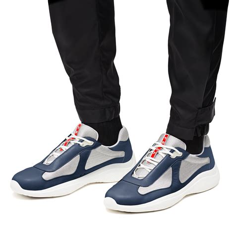 Baltic Blue/silver Prada America's Cup sneakers 